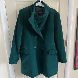 Talbots green pea coat